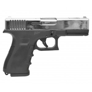 СХП Охолощенный пистолет Retay G19C Glock, кал. 9 мм, никель СХП Охолощенный пистолет Retay G19C Glock, кал. 9 мм, никель