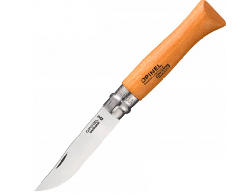Нож OPINEL №9, углеродистая сталь, рукоять из дерева бука