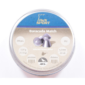 Пули H&N Baracuda Match 5,5 мм, 1,37 грамм, 200 штук